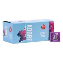 Adore Extra Sure 144-Pack Transparent Extra Strong Latex Protection