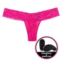Rožinė Secrets Vibrating Panties Secrets Vibrating Panties - Lace Thong Rožinė Queen vibruojančios kelnaitės