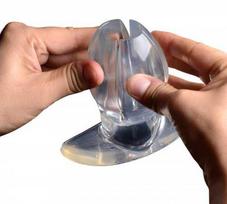 XR Brands Master Series Clear Expanding Dilator 4.5" Adjustable Plug