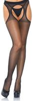 Leg Avenue Hosiery Leg Avenue Garter Stockings Juodas - Transparent, Spandex, One Size