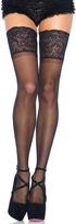 Leg Avenue Hosiery Leg Avenue Thigh High Stockings Juodas Wide Lace Top One Size