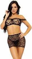 Leg Avenue Sets Leg Avenue Three-Piece Chiffon Ruffle Set Juodas One Size
