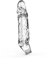 Get Real Extension Sleeve Medium Transparent TPE Anatomical Cover
