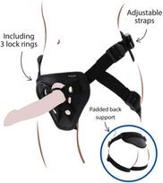 Get Real Deluxe Adjustable Harness Juodas - Universal System, Padded Comfort