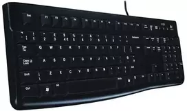 Logitech Klaviatūra K120 verslui, Full-size (100%), su laidu, USB, AZERTY, Juodas