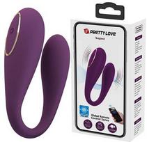 PRETTY LOVE C-TYPE Pretty Love August App-Controlled Double Vibrator Violetinė Silicone 12 Modes