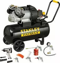 STANLEY ALYVINIS KOMPRESORIUS 50L FMXCM0083E DV2 FATMAX Juodas 400/10/50 + DAŽYMO RINKINYS