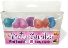 Little Genie Productions Kheper Games Boob Candle Set - Pack of 5 Decorative Shaped Candles