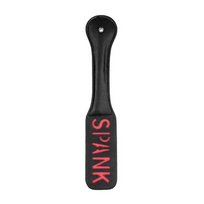 Ouch By Shots EasyToys Leather Impact Paddle SPANK Inscription, Firm & Flexible