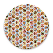 Little Genie Productions Dirty Boob - Decorative Party Plates 7" - Set of 8, Humorous Design