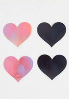Secretplay 100 Fetish Secret Play WOW BOOBS! Heart-Shaped Holographic Body Covers Set 7.7x6.7cm