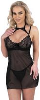 Livco Corsetti Sets Livco Corsetti Binella Elegant Sheer Babydoll & Thong Set Juodas M/L
