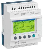 Schneider Zelio Logic RTC LCD kompaktiška relė 240 VAC 8 įėjimai 4 išėjimai SR2B121FU