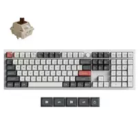 Keychron Belaidė klaviatūra Q6 Ultra, Rudi (brown) jungikliai, Balta (Q6U-P3)