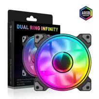 Gamemax Case Fan | DUAL RING INFINITY BK | Juodas