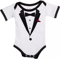 Baby Gadgets Elegantiškas kūdikio berniuko bodis su spausdintu kostiumu