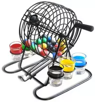 Froster Bingo žaidimas su šūvio taurelėmis ir spalvotomis kamuoliukais