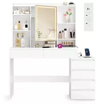 Songmics Kosmetinis stalas 40 x 124,7 x 145 cm