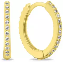 Brilio Silver Gold-plated rings with clear cubic zirconias EA1280Y