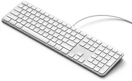 su laidu klaviatūra USB A/USB C QWERTY Dual (Mac/Windows) Satechi Slim LX3 su laidu sidabrinis