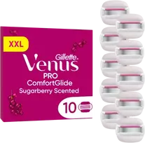 Gillette Venus Pro Comfortglide Sugarberry keičiamos skustuvo galvutės, 10 vnt.