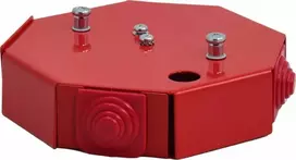 Simet PIP-3AN B6x2x4 aštuonkampė priešgaisrinė dėžutė, E90, su 0,75 A saugikliu, matmenys 124x28x137 mm, raudona 84623606