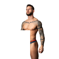Mėlyna Male Power Soo Cumfy Thong L/XL Marble Mėlyna Comfort Modal Fabric