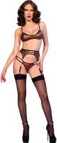 Chilirose Sets Chilirose CR 4837 Wildcat Lingerie Set Leopard S - Bra, Thong, Stockings