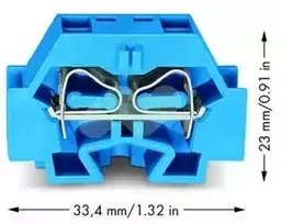 Wago 262-334 Złączka 4-przewodowa 4mm2 mėlyna su mocowaniem śrubowym 262-334 /50szt./