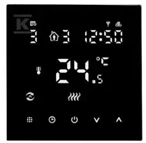 Auraton Auraton przewodowy, potinkinis, tygodniowy regulator temperatury su opcją sterowania przez WiFi 2YA, juoda AUR002YA1WF00