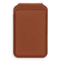 Oda piniginė su stoveliu, suderinama su MagSafe Satechi Vegan Leather Wallet Stand ruda