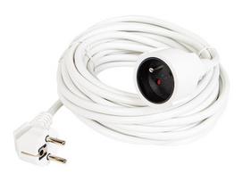 Prekės namams // Ilgintuvai // 98-794# Przedłużacz sieciowy pr-160 1-gniazdo z uziemieniem 10m biały 3x1,5mm