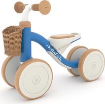Chillafish - Cruzi 4-wheel first ride-on with woven basket, comfy seat and silent anti-skid wheels (CPQR02BLU)