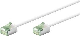 Goobay 74357 Ultra-Flexible CAT 8.1 Patch Cable, Slim, U/FTP, 0.15 m, White | Goobay