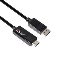 Club3D Club 3D DisplayPort 1.4 Adapter Cable 2m DP to HDMI 2.0b HDR UHD, each, black