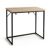 Konsolinis staliukas Akord Origo, juoda sp./sonoma ąžuolo sp., 35 cm x 90 cm x 75 cm