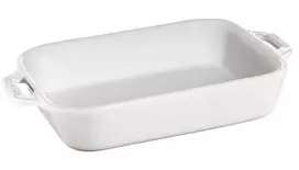 Stačiakampė keraminė lėkštė STAUB 40511-151-0 - balta 4,5 ltr