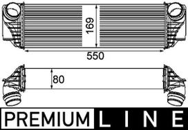 Tarpinis suslėgto oro aušintuvas, kompresorius MAHLE CI 185 000P