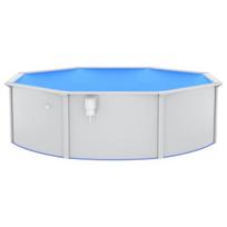 vidaXL Baseinas su smėlio filtru su siurbliu ir kopėčiomis, 460x120cm