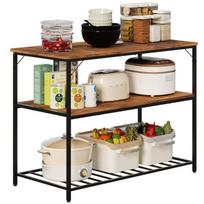 Virtuvės spintelė, salos tipo, lentynė, loft , industrialinis, rustikalinis, rudos spalvos, 120 cm