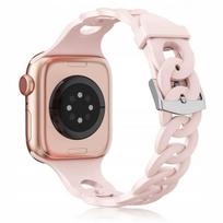 „BestAccessories" silikoninis dirželis laikrodžiui A. Watch 4 5 6 7 8 9 10 11 SE 40 mm 41 mm 42 mm, rožinis
