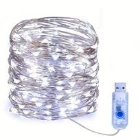 USB LED girlianda 200 lempučių, Baltas