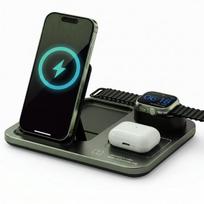 Belaidė 3-in-1 įkrovimo stotelė – telefonui, laikrodžiui ir ausinėms