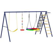 Vaikiškų sūpynių komplektas 6-in-1, iki 160 kg, 3–8 metų vaikams, daugiaspalvis