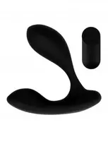 Prostatic Vibrator With Remote Black