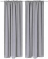 130376 2 pcs Pilkas Slot-Headed Blackout Curtains 135 x 245 cm