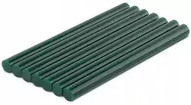 Karštų klijų pistoleto kasetės ŽALIOS 7 vnt. - 7 x 100 mm „pasidaryk pats“-GS0710GR/7