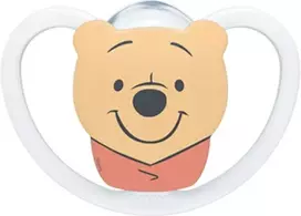 NUK Perfect Match Air Pacifier Disney Bear 6-18 months baltas, 6-18 m