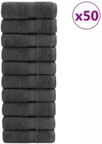 Rankšluostis Premium skalbimo servetėlės SOLUND 50 vnt Antracitas 15x21 cm 600 gsm