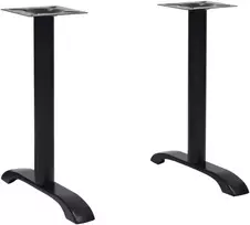 Bistro stalo kojos, 2 vnt., juodos, 61x8x72 cm, ketaus